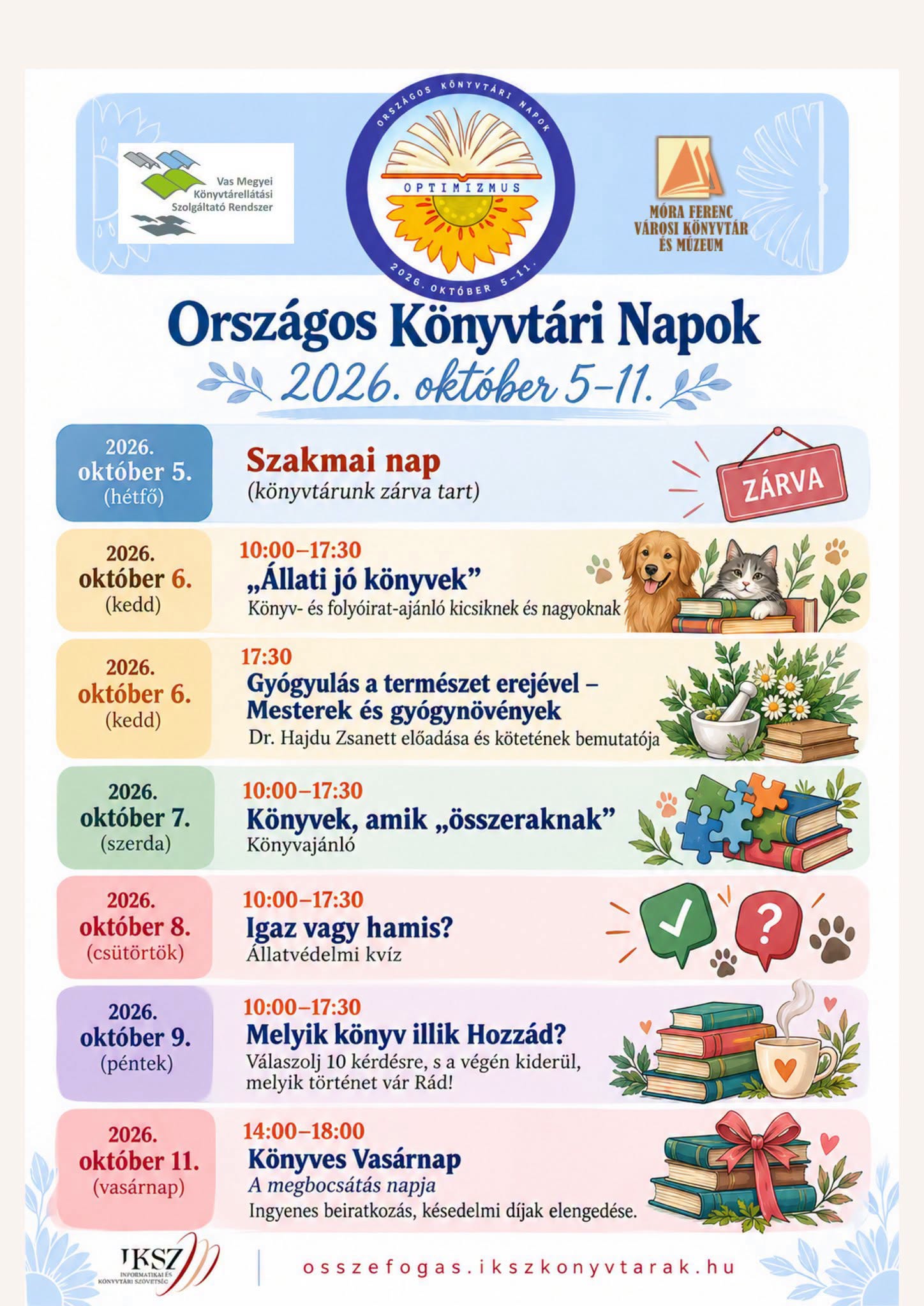 Országos Könyvtári Napok a szentgotthárdi Móra Könyvtárban!