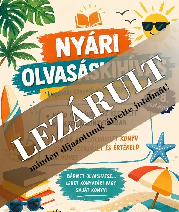 Sikeresen lezárult a nyári olvasás kihívásunk, -minden díjazottunk átvette jutalmát!
